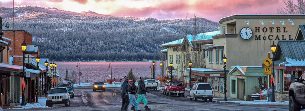 colorful sunset over mccall