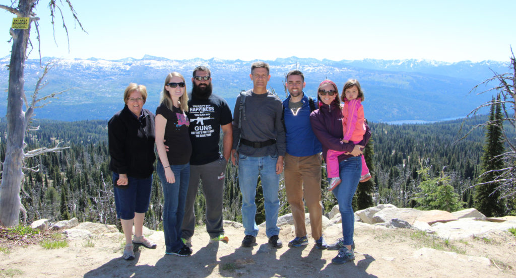 Family photo on summit