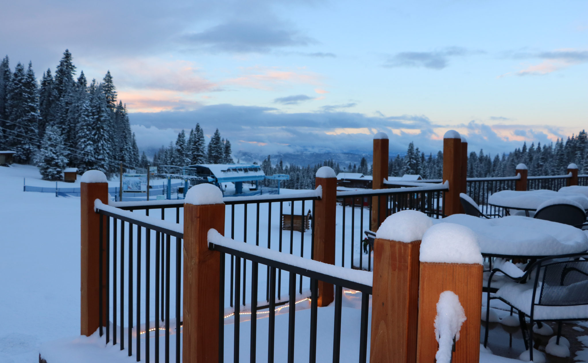 Snow on Smoky's Deck