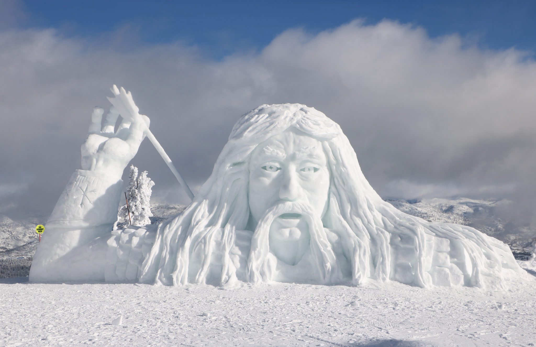 View the “Top” Snow Sculpture at the Brundage Mountain Summit