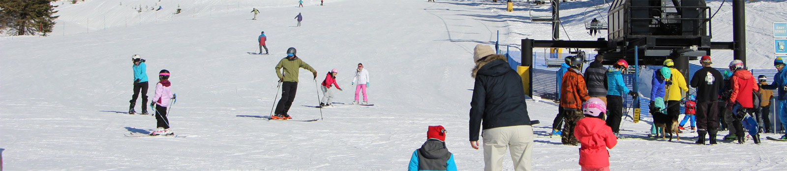 Kids learn to ski at the resort