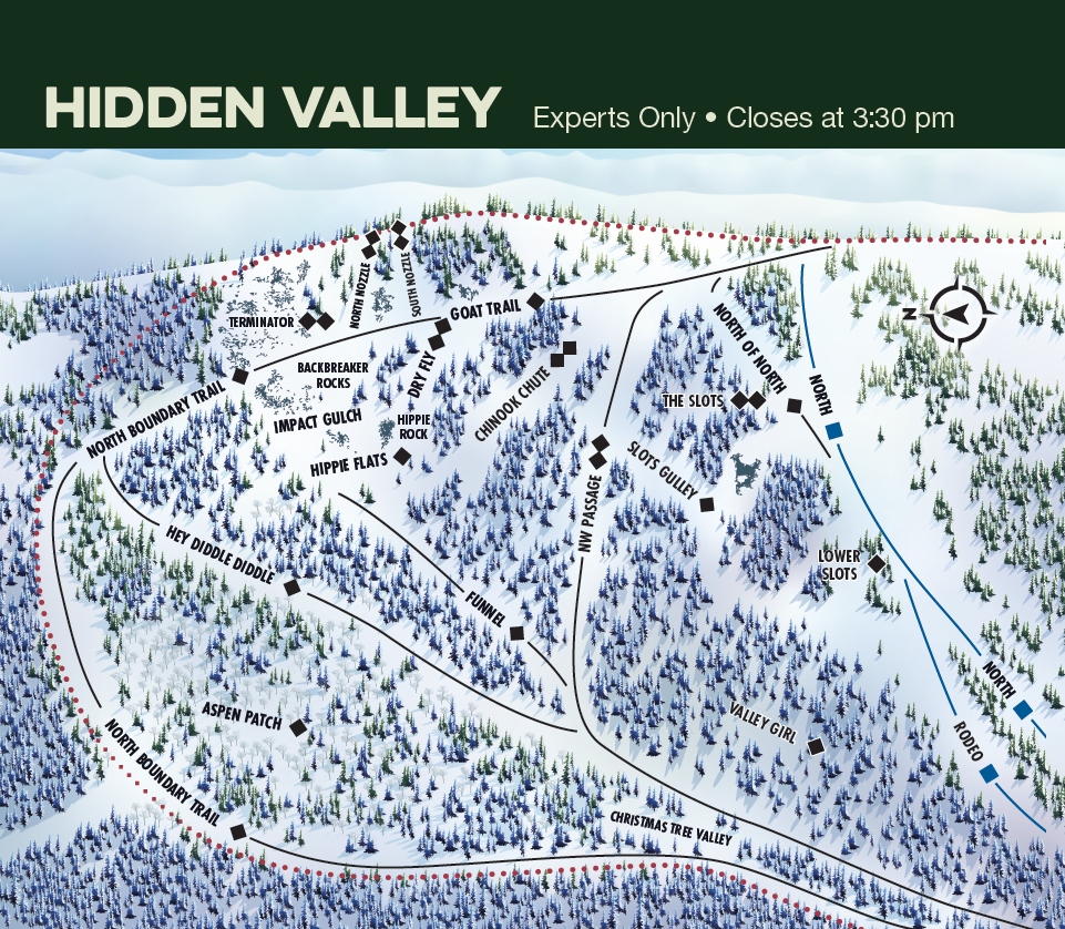 Brundage Hidden Valley trail map